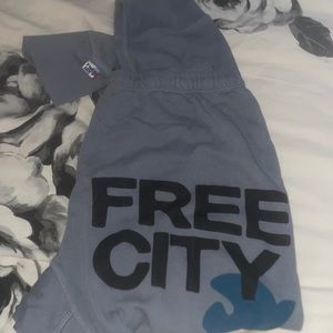 free city blue joggers